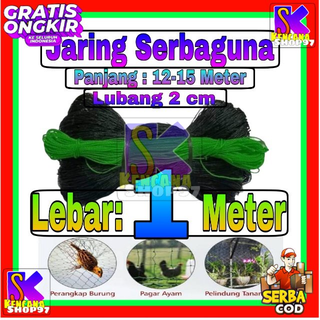 Jaring Pagar Ayam 1 meter / Jaring Lubang Kecil /Jaring Kandang /Jaring Burung / Jaring Taman