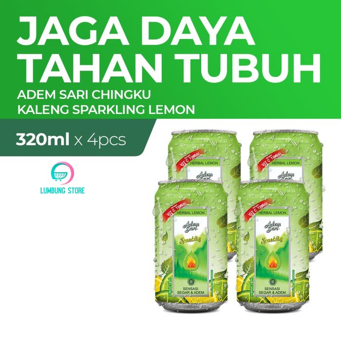 

Adem Sari Ching Ku Minuman Penyejuk Kaleng Sparking Lemon 4x320 ml