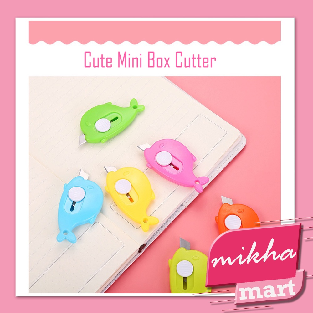 Cutter Mini Karakter Dolphin Cute Box Cutter / Pisau Cutter Kecil - MKM