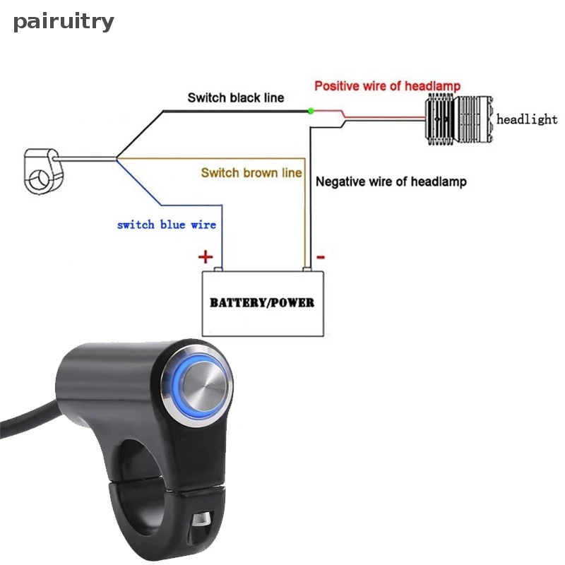 Konektor Push Button Saklar Motor PRT 22mm Untuk PRT Motor Sepeda Elektronik