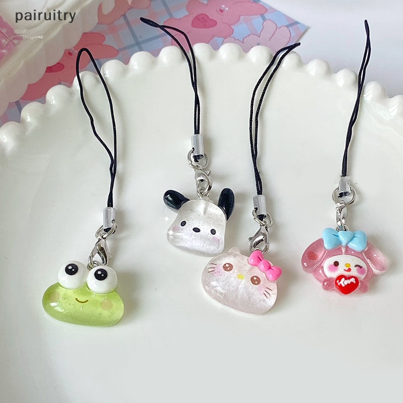 Prt Kawaii Sanrio Kuromi Lanyard My Melody Cinnamoroll Siswa Kecantikan iPhone Phone Case Ransel Boneka Liontin Pesona Mainan Gadis Hadiah PRT