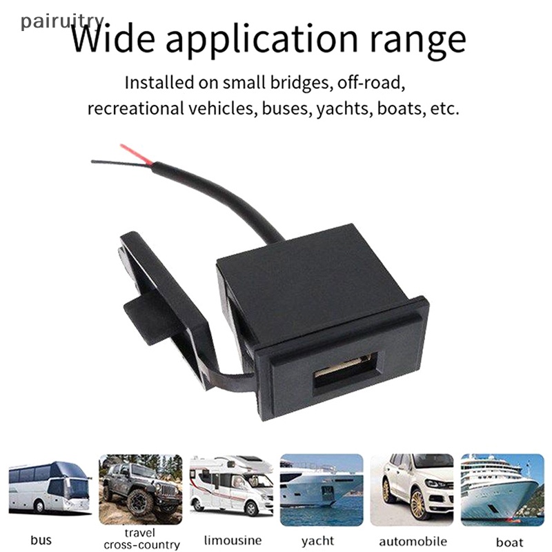 Prt 12V /24V Soket Charger Mobil USB Tunggal 5V 2.4A Power Adapter Untuk Motor PRT