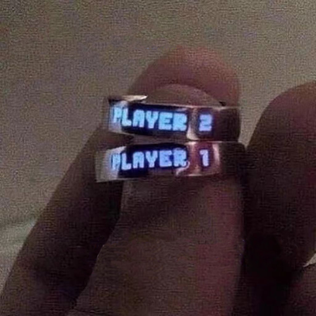 Fashion Cincin Jari Hati Dapat Disesuaikan Untuk Pasangan Glow In The Dark Aksesoris Perhiasan