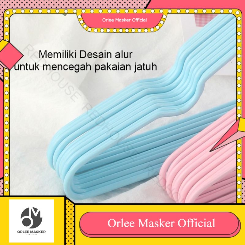 HANGER STENLIS STEEL/ HANGER BESI KUAT/  GANTUNGAN BAJU DEWASA 1 PAK (ISI 10 PCS) KEKINIAN KAWAT TEBAL LAPIS PLASTIK REDHOUSE / hanger tebal lapis plastik / hanger bagus / hanger kuat mewah