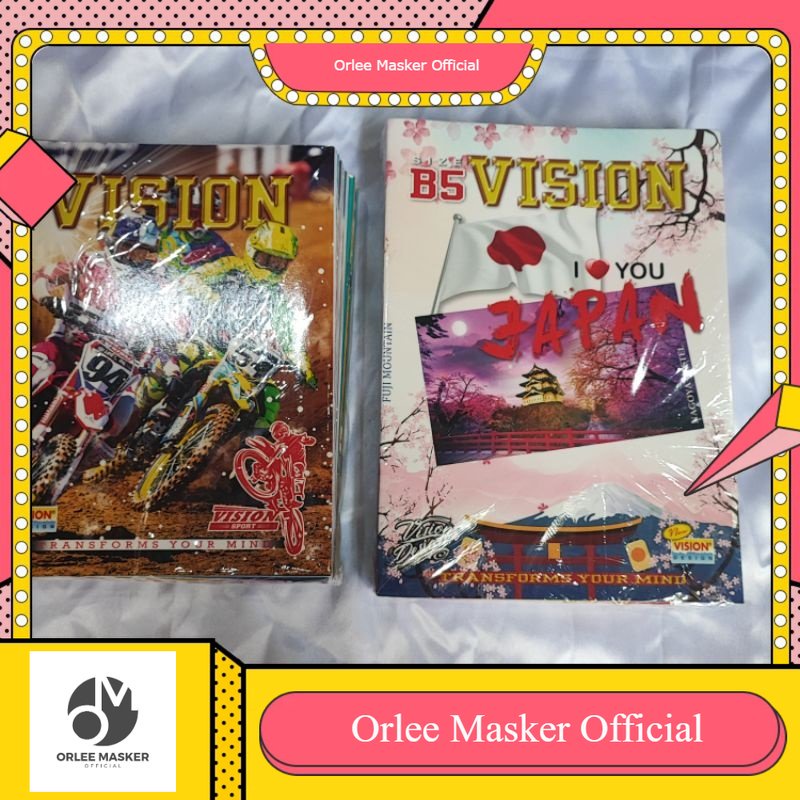 BUKU TULIS  BOXY VISION 42 LEMBAR 1 PAK (6 BUKU) original