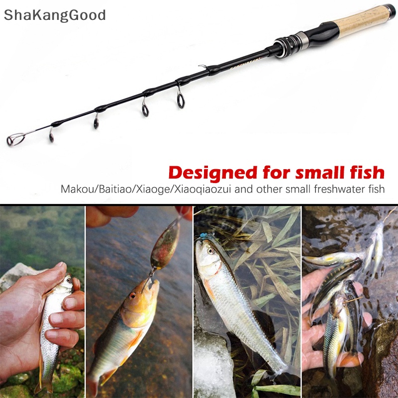 Skid Ultra Ringan ul power Telescopic Fishing Rod Spinning Rod Lure Berat 1-5g Anak Pemula Menangkap Tiang Ikan Kecil SKK