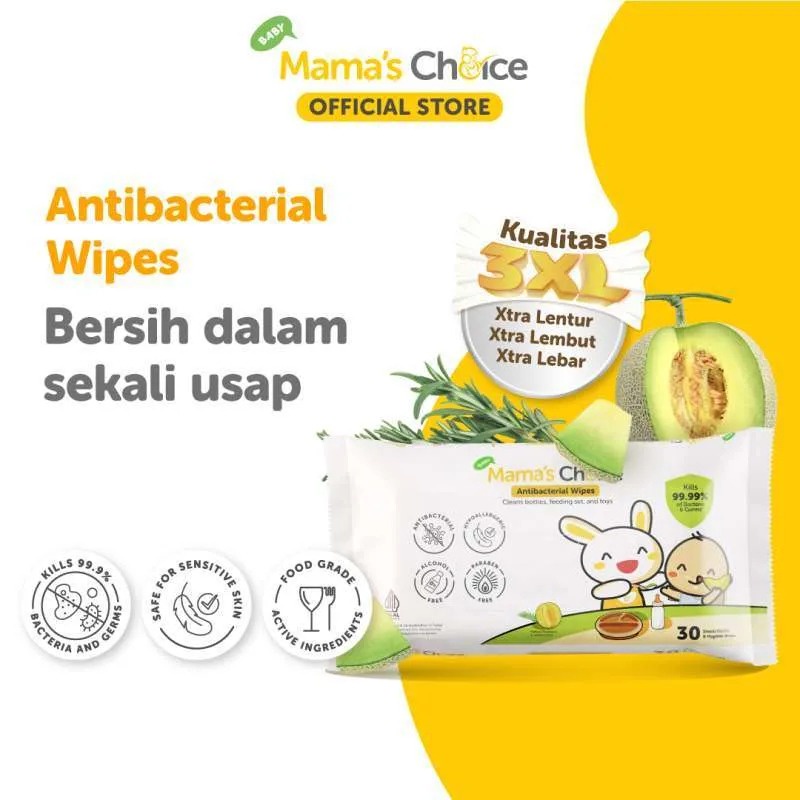 Mama's Choice Antibacterial Wet Wipes - Tisu Basah Dot dan Peralatan Bayi