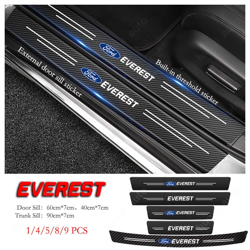 Ford Everest Stiker Kusen Pintu Mobil Anti Gores Serat Karbon Kulit Sticker Trunk Protector Stiker Untuk Everest G1 U268 G2 U375 G3 U740 2022-UP Aksesoris