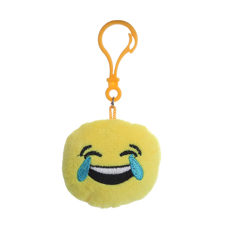 Emoji Plush Keychain Boneka Lembut Mewah Boneka Mini Kunci Gantungan Tas Liontin Dekorasi