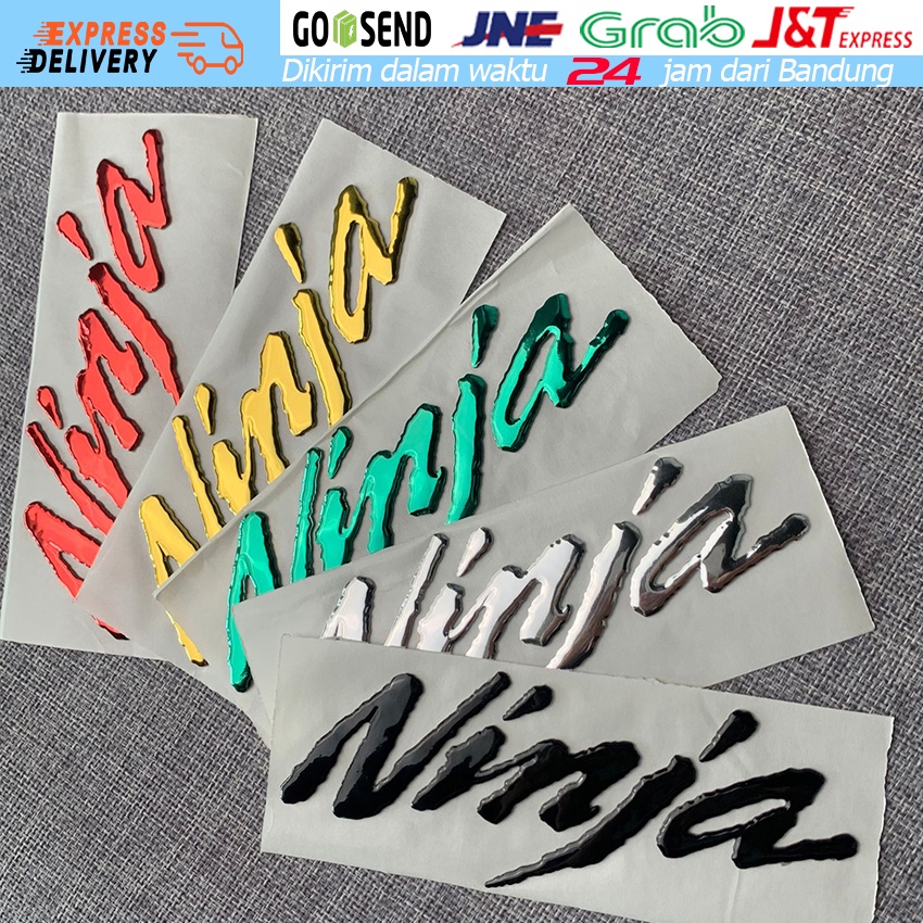 Lambang Tangki Sepeda Motor 3D Untuk Stiker Sisi Samping Kawasaki Ninja