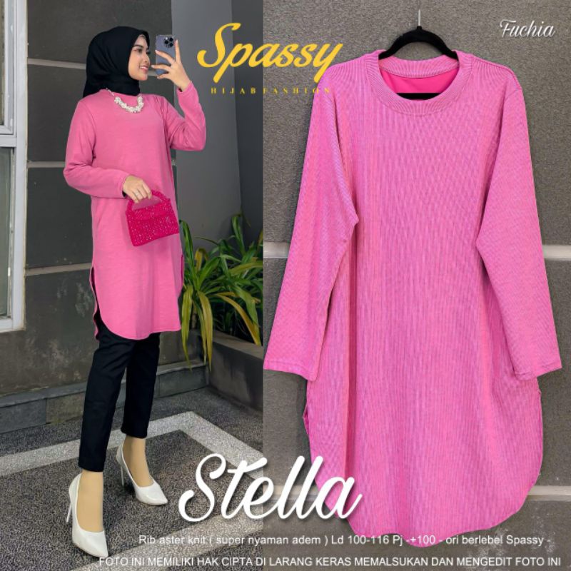 STELLA TOP ORI SPASSY | Atasan Wanita aster knit