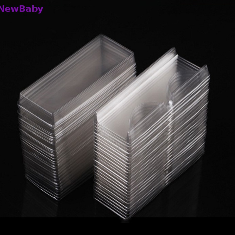 Newbaby 50pcs Nampan Bulu Mata Plastik Segitigatransparan mink lash holder eyelash tray ID