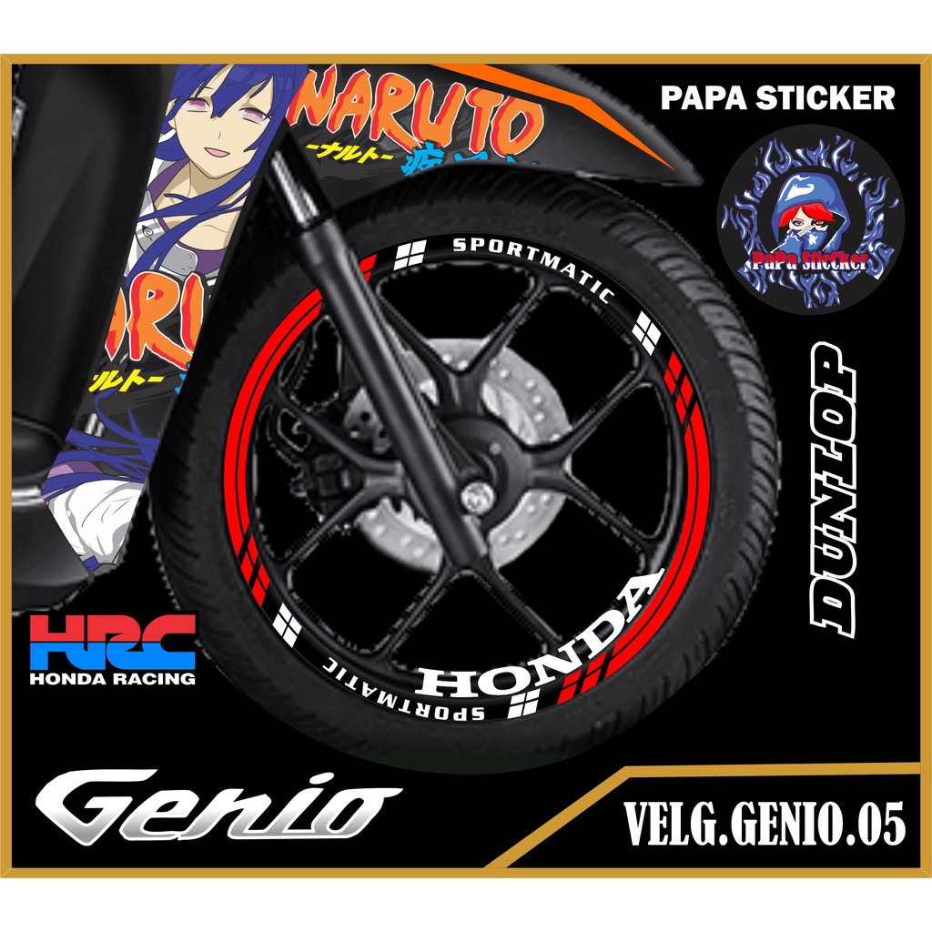 STIKER VELG GENIO CUTTING STICKER VELG GENIO CUTTING VARIASI HONDA GENIO LIS BAN/VELG 05