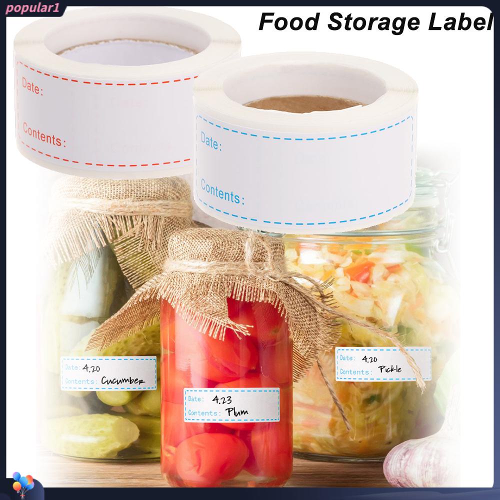 Populer Label Penyimpanan Makanan Waterproof Container Kulkas Toples Stiker