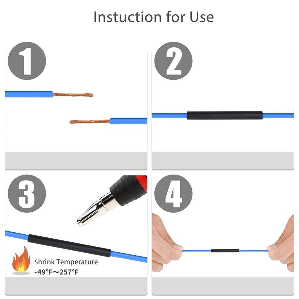 TOP 355pcs Heat Shrink Tubing Glue Tube Anti Air Industri Heat-Shrink Tubing Rasio 3:1