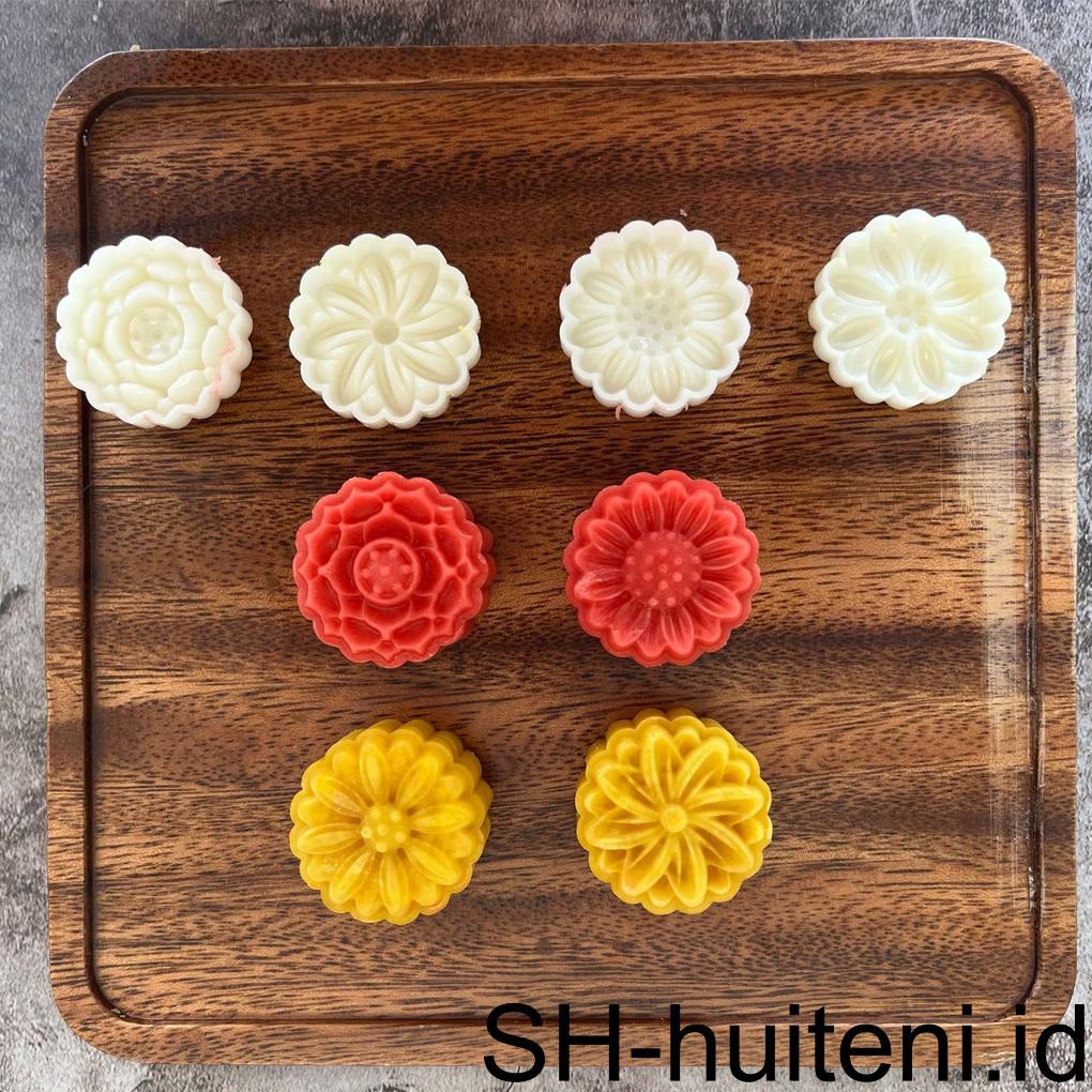 Pola Bunga Cetakan Mooncake Simulasi Pengganti Dapur Rumah DIY Kue Fondant Cetakan Molding Alat Aksesoris