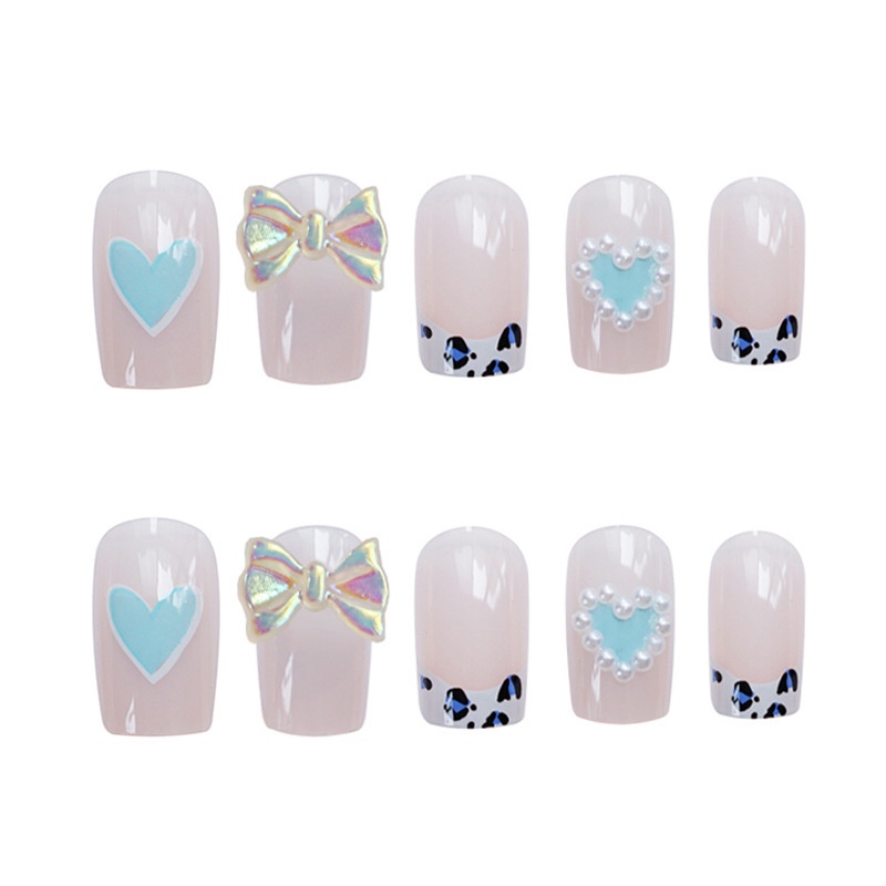 X87 24 Pcs DIY Kuku Palsu French Cool Finger Nail Art Stiker Kuku Palsu