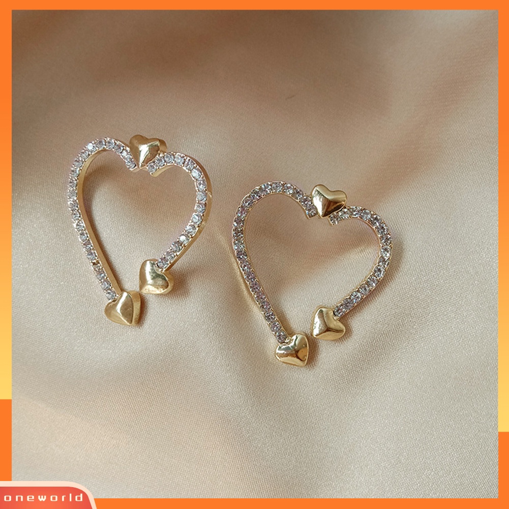 [WOD] Kepribadian Wanita Mode Logam Berongga Keluar Cinta Hati Anting Ear Stud Hadiah