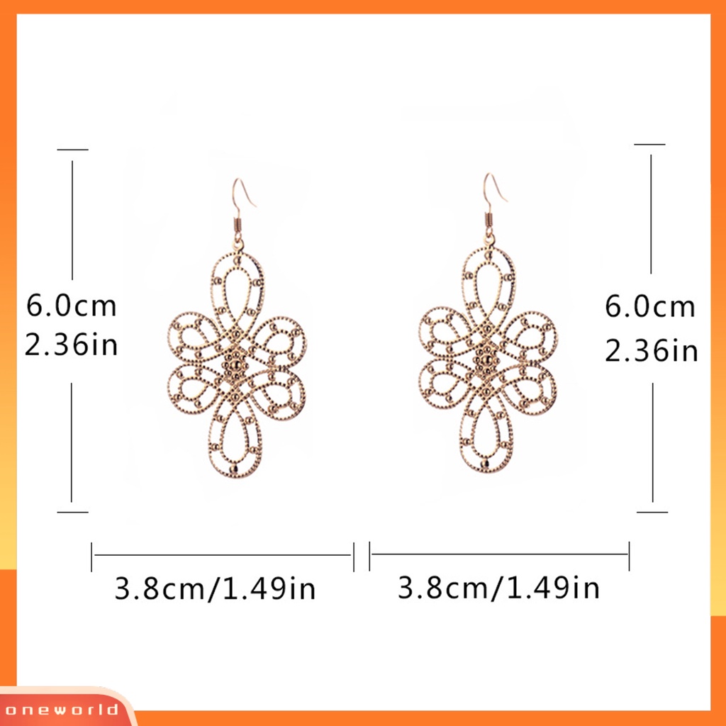 [WOD] 1pasang Anting Menjuntai Bentuk Indah Bahan Alloy Tahan Karat All-Match Gaya China Geometris Kait Anting Hadiah Ulang Tahun