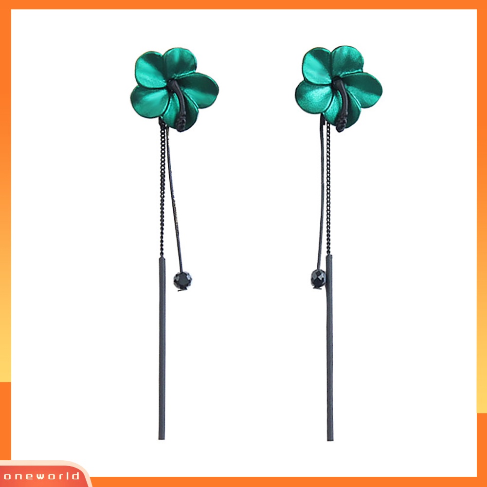 [WOD] Gaya Korea Panjang Bunga Rumbai Anting Wanita Pesta Perjamuan Cocktail Perhiasan