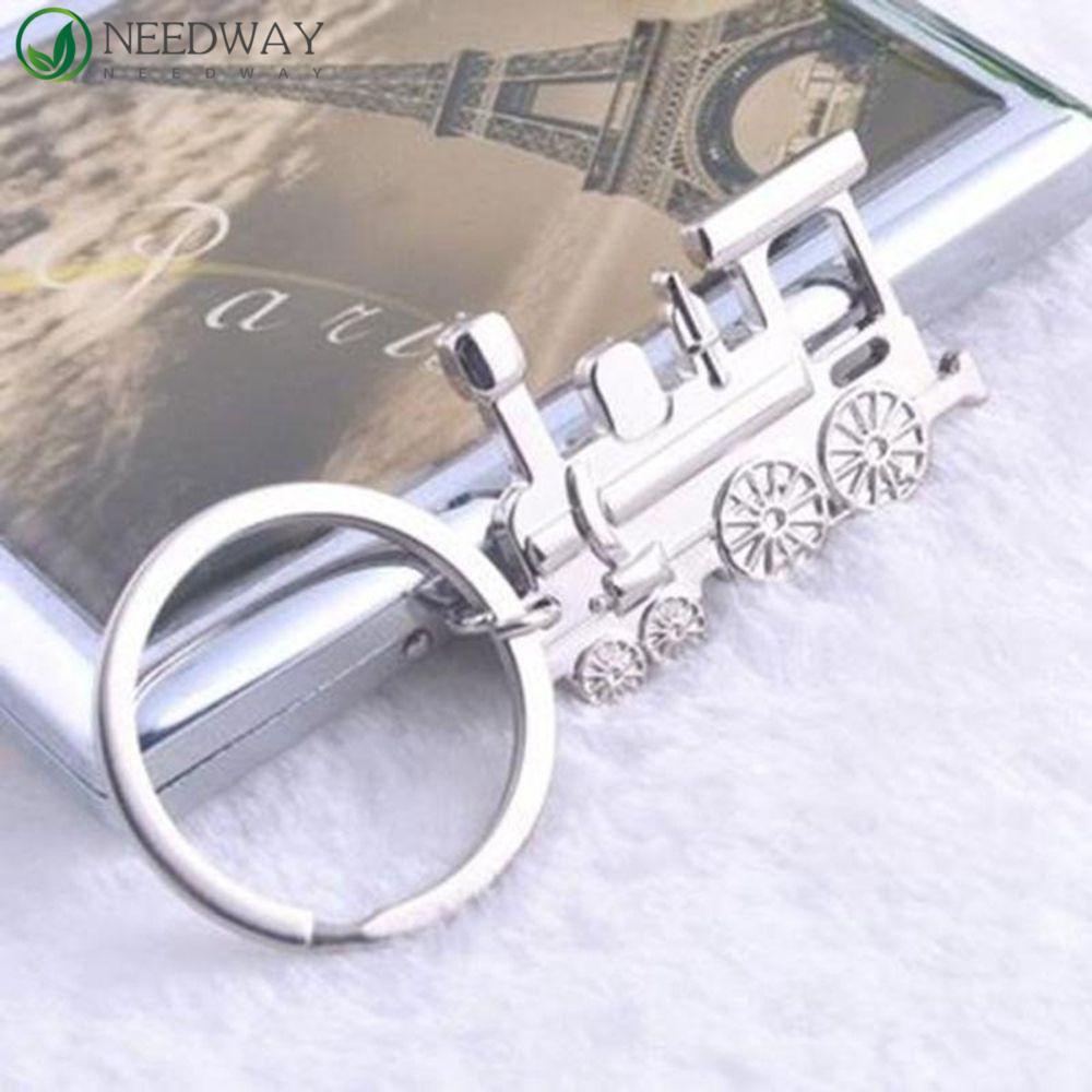 Needway Gantungan Kunci Lokomotif Metal Silver Keyring Fob Otomotif Punk