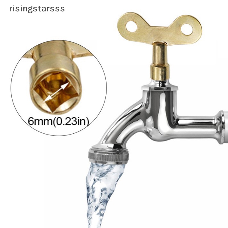 Rsid Span-new 2pcs Bleed Key Square Socket Faucet Keys Keran Air Kuningan Radiator Khusus Lubang Kunci Ledeng Jelly