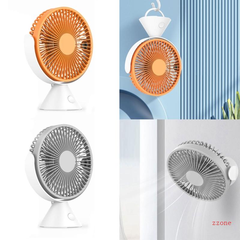 Zzz 1500mAh Portable 3Gears Portable Desk Fan Ceiling Fan Kipas Angin Gantung Mini Kipas Meja