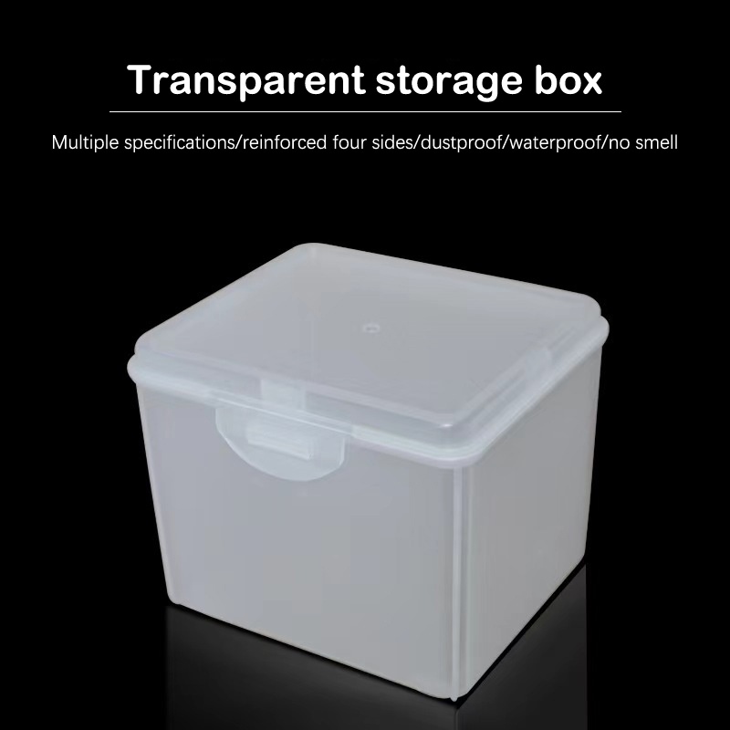 [BFID] Flip Storage Box Kotak Penyimpanan Desktop Transparan LED Headlight Packaging Box Pakai Lampu Kepala Kotak Plastik [ID]