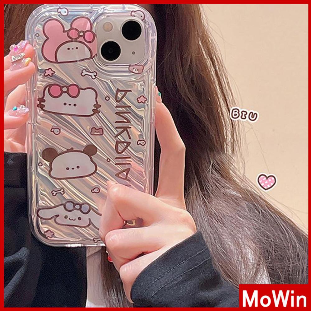 Case iPhone 14 Pro Max iPhone Case Laser Reflektif Bening Case TPU Soft Case Airbag Tahan Guncangan Lucu Kartun Kompatibel dengan iPhone 13 Pro Max 12 Pro Max 11 Xr X Max 7Plus 8Plus