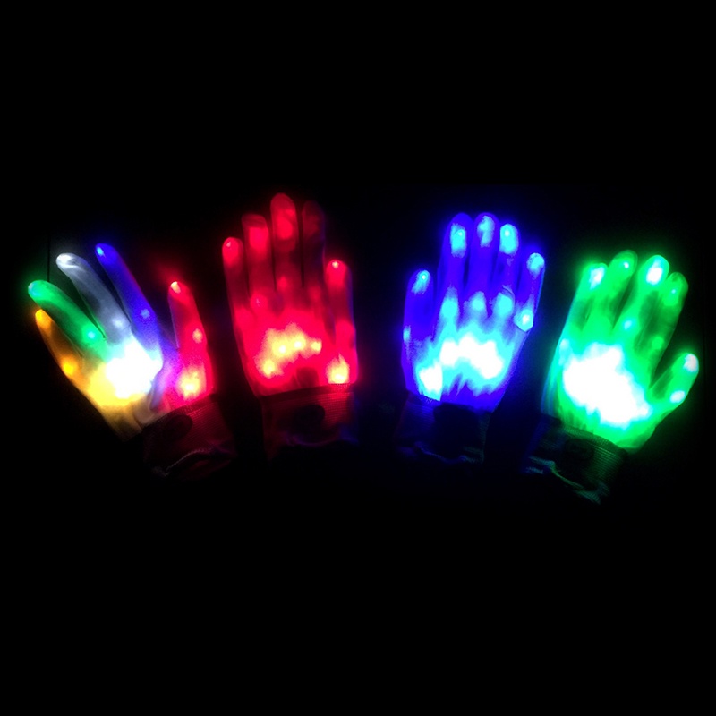 Beyen 1Pc Mainan Menyala led rave flashing glove glow light up Ujung Jari lighg ID