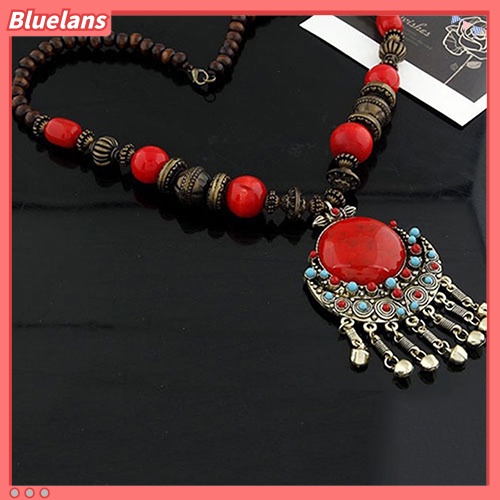 [BLS] Wanita Vintage Bohemia Style Liontin Rantai Panjang Sweater Kalung Perhiasan Charm