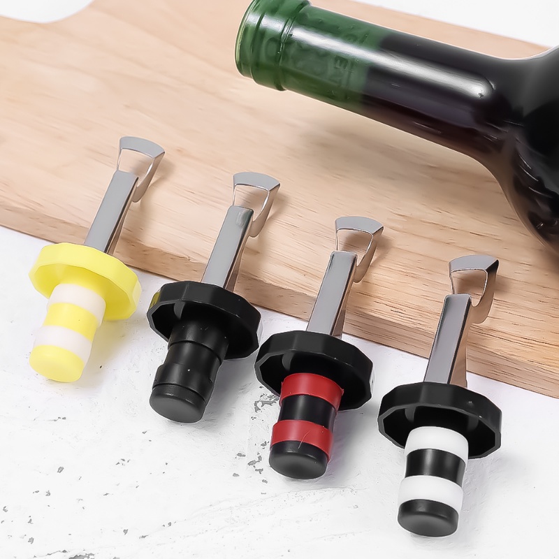 [Fitur] Minuman Bir Tutup Gabus Anti Bocor Reusable Kitchen Pub Supplies Fresh-keeping Red Wine Botter Plug Sealed Bottle Stopper Dengan Pembuka Kaleng