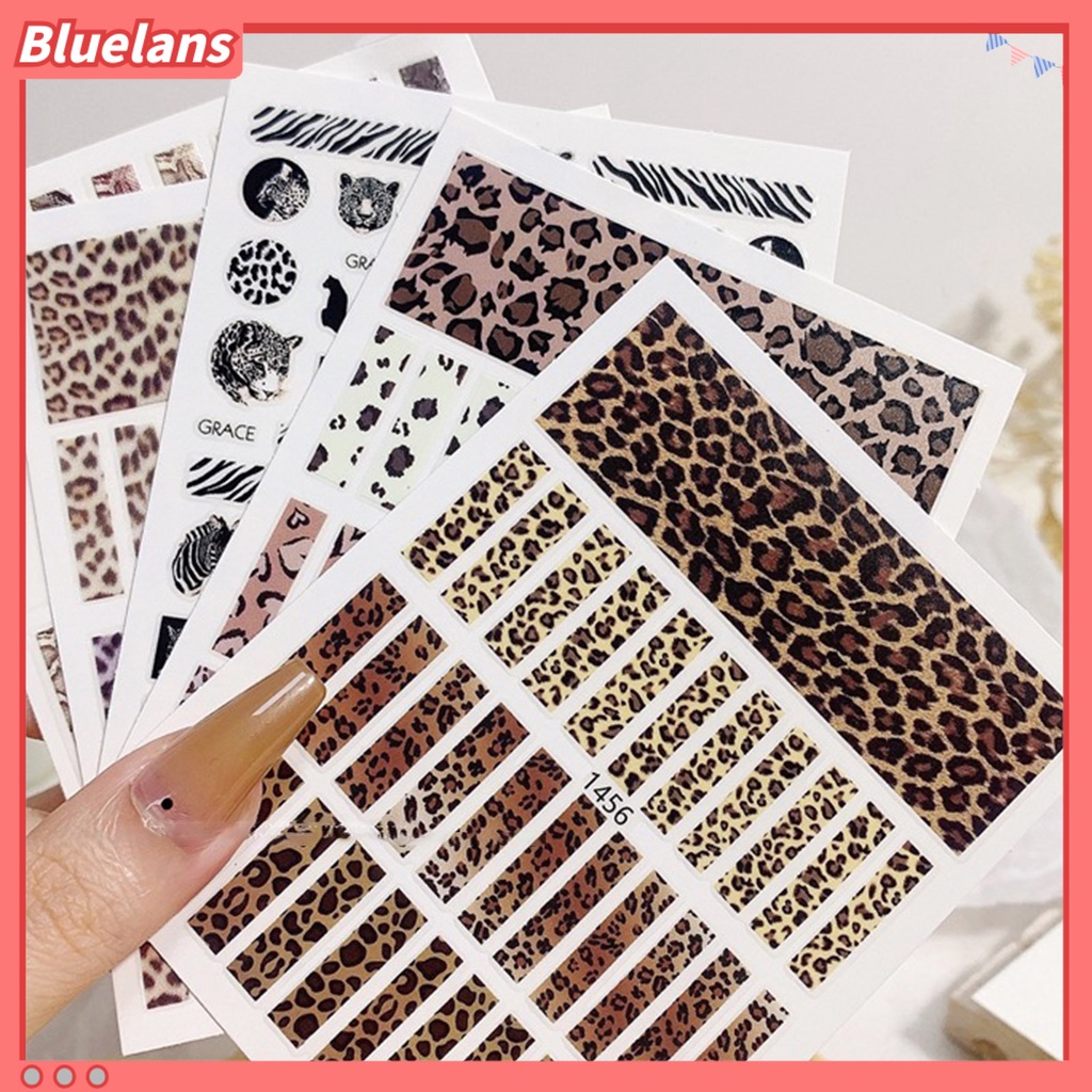 [BLM] Stiker Kuku Efek 3D Hidup Ultra Tipis Populer Leopard Sliders Art Dekorasi Motif Hewan Untuk Manicure