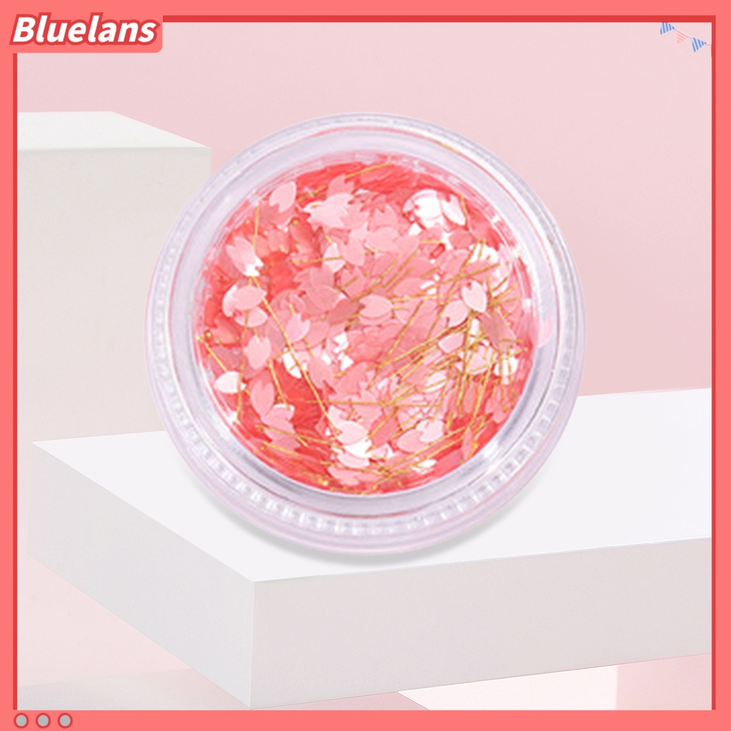 [BLM] 1kotak Payet Kuku Pola Indah Ultra-Tipis Bersinar Efek Visual Tahan Luntur PET Gaya Bunga Manicures Sequin Nail Designs Flakes Untuk Salon Kuku