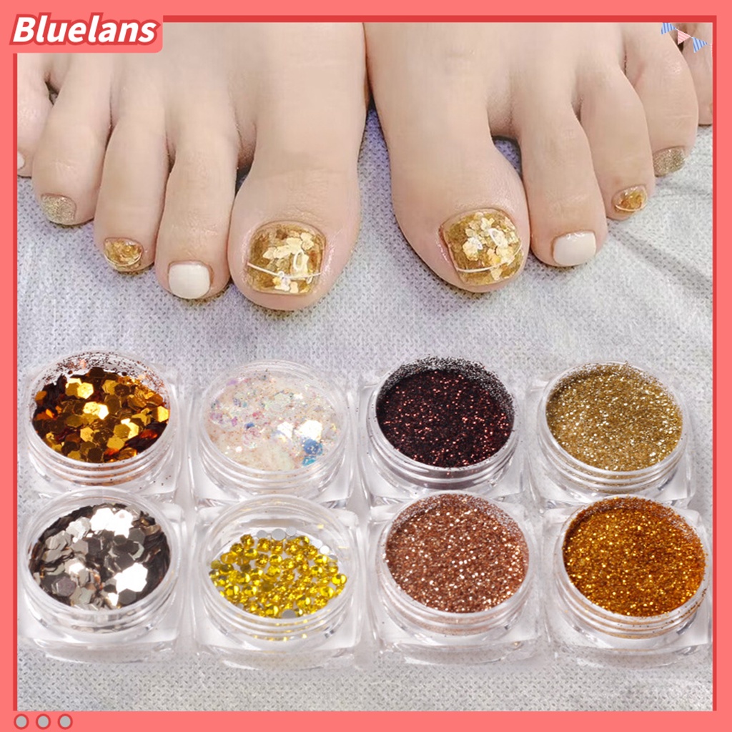[BLM] 1tas Kuku Payet Efek Mengkilap Gloss Tahan Lama DIY Warna-Warni Sangat Tipis Tidak Teratur Berkilau Nail Art Flash Manicure Store Supply