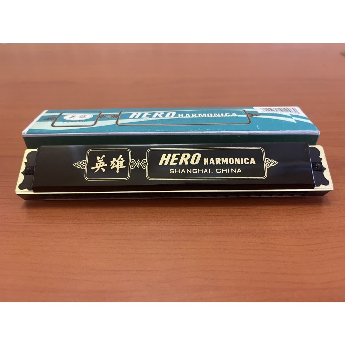 Harmonika / Harmonica Hero / Besar / 24 Hole / 24 Lubang Double hole - Hitam
