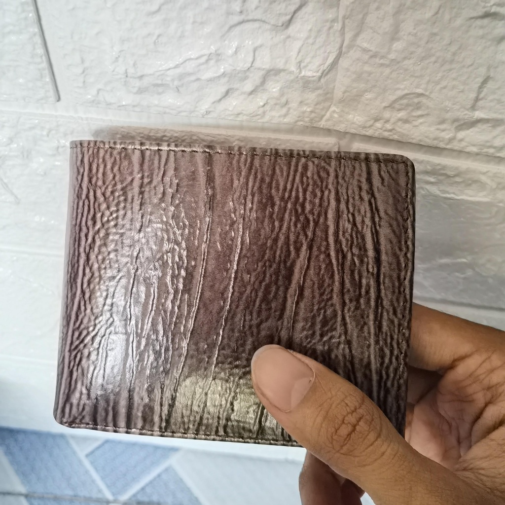 Dompet Pria 100% Kulit Asli Motif Serat Kayu