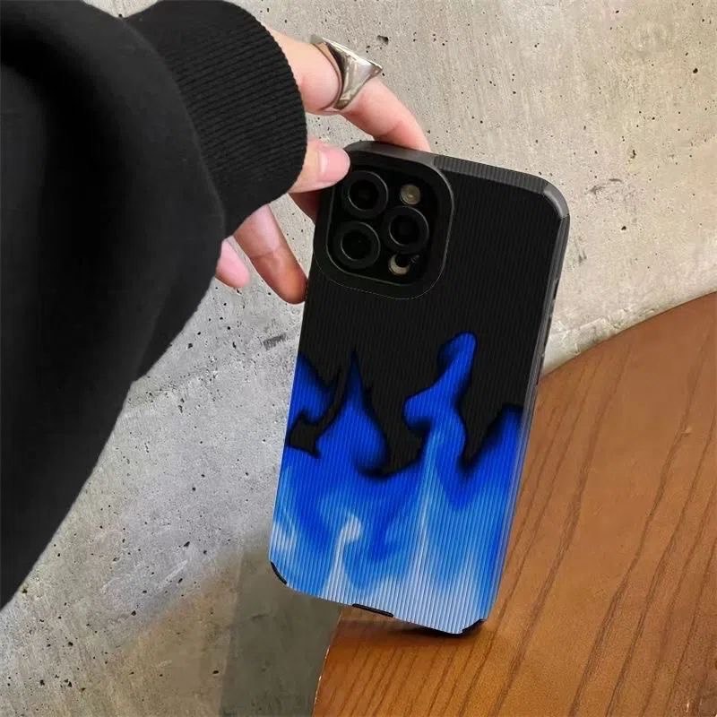 All New Hot Fashion Leather Soft Case IPhone 6S 7 Plus 8 Plus X XS XR XS Max 11 13 12 14 PRO Max 14 Plus SE Mini Phone Case Girl Girl Women Black Blue Fire