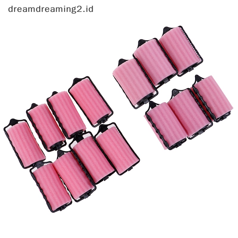 (drea) 6 /8Pcs Spons Busa Bantalan Diy Styling Rambut Rol Pengeriting Pembuat Twist Tool //