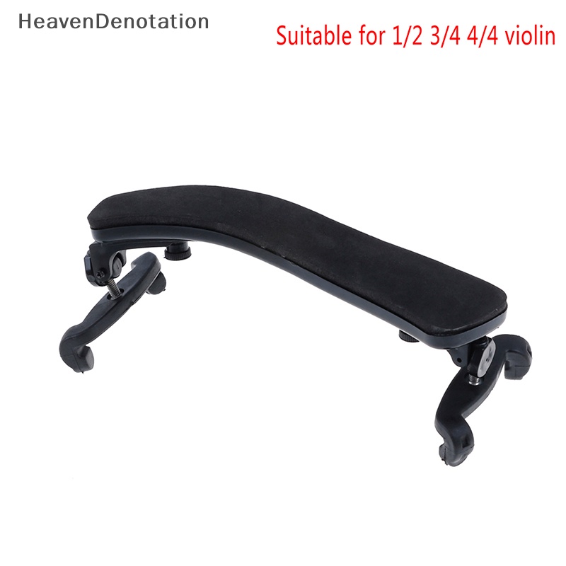 [HeavenDenotation] Violin shoulder rest adjustable pad support Untuk Biola1 /2-4 /4 1/8-1 /4 Hitam HDV