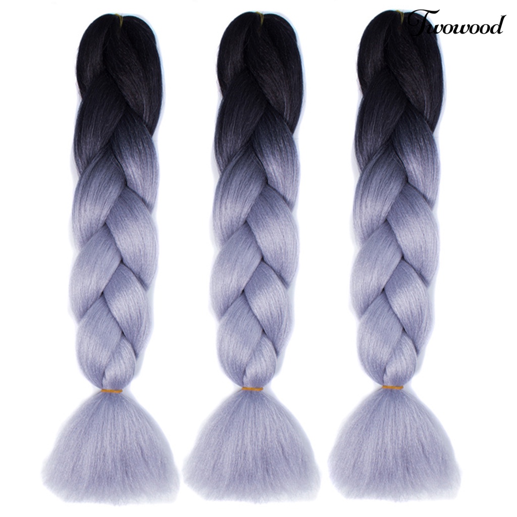 Twowood Wig Warna Gradasi Wanita Fashion Braided Hair Extension Untuk Club