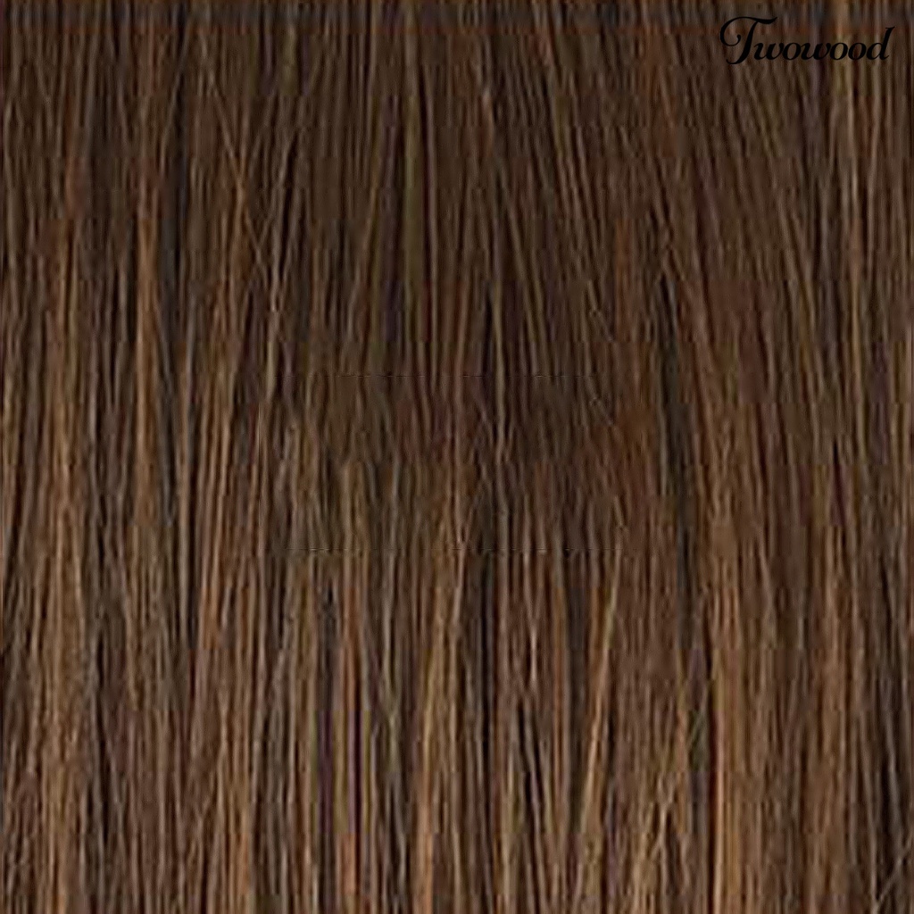 Twowood Wanita Center Parting Cosplay Pesta Daily Bobo Pendek Lurus Rambut Wig Sopak
