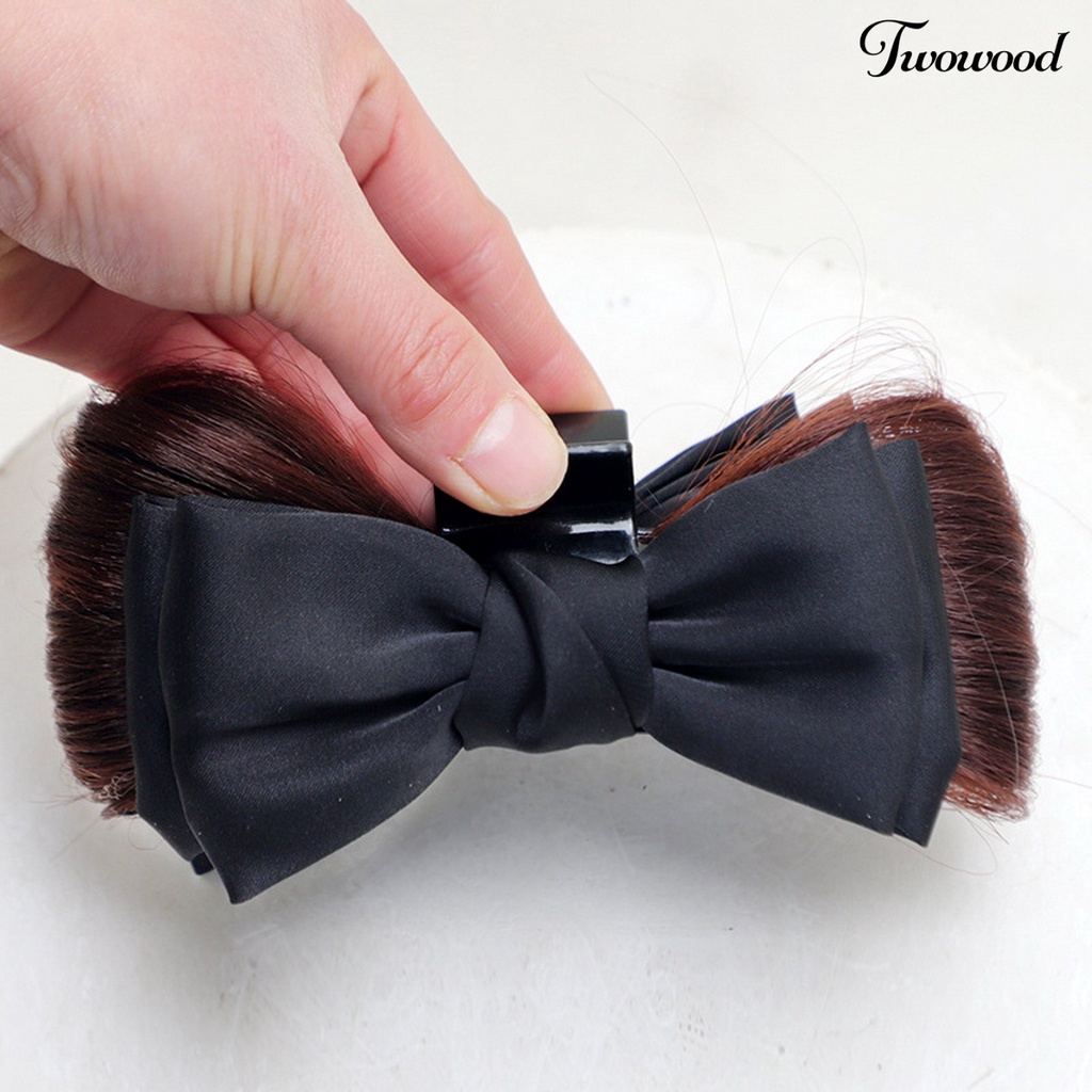 Twowood Bow Claw Clip Non-Slip Padat Musim Semi Ketat Meningkatkan Volume Rambut Tidak Jatuh Putri Alami Ikatan Simpul Simulasi Rambut Ambil Klip Styling Aksesoris