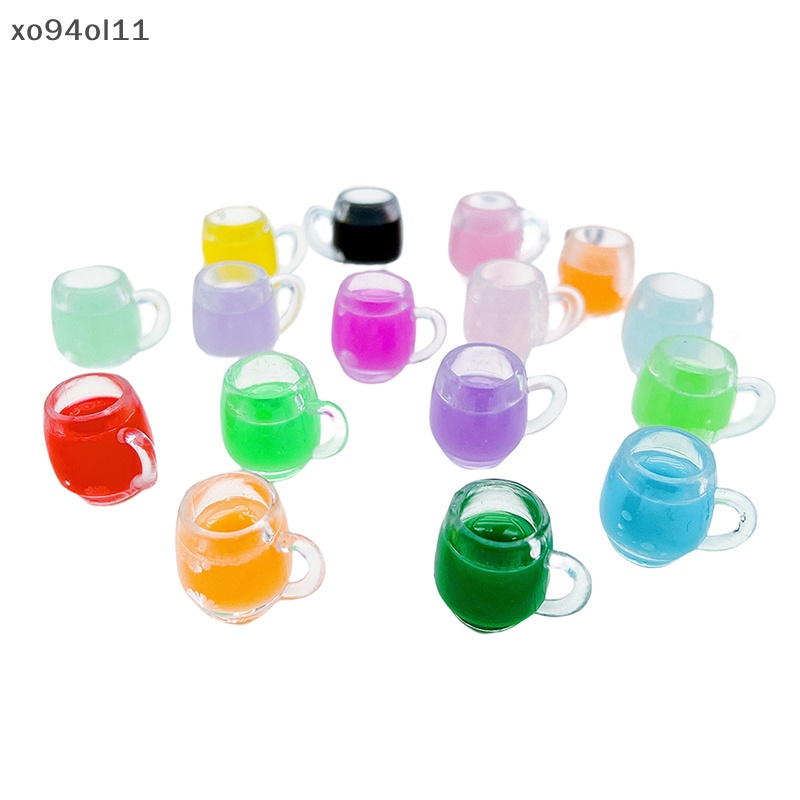 Xo 5Pcs Luminous Shot Glass Mini Warna Cangkir Anggur Ornamen Micro Landscape Dekorasi Rumah Boneka Miniatur Mainan OL