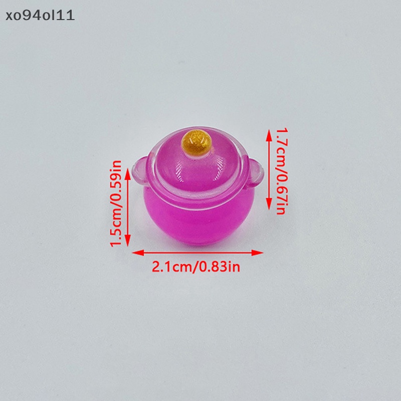 Xo Simulasi Plastik Luminous Mini Milk Pot Makanan Model Mainan Aksesoris Resin OL