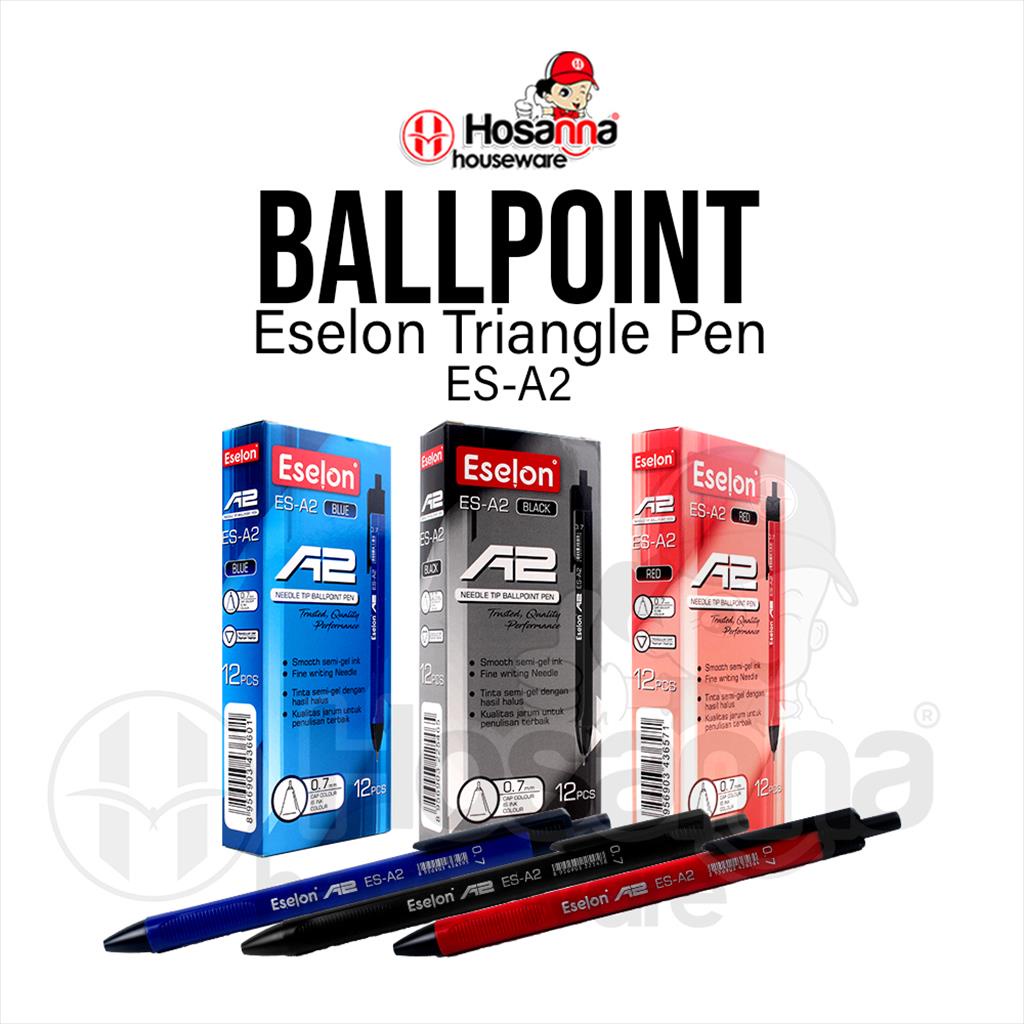 

12pcs Pulpen ES-A2 Semi Gel / Ballpoint Gell Eselon