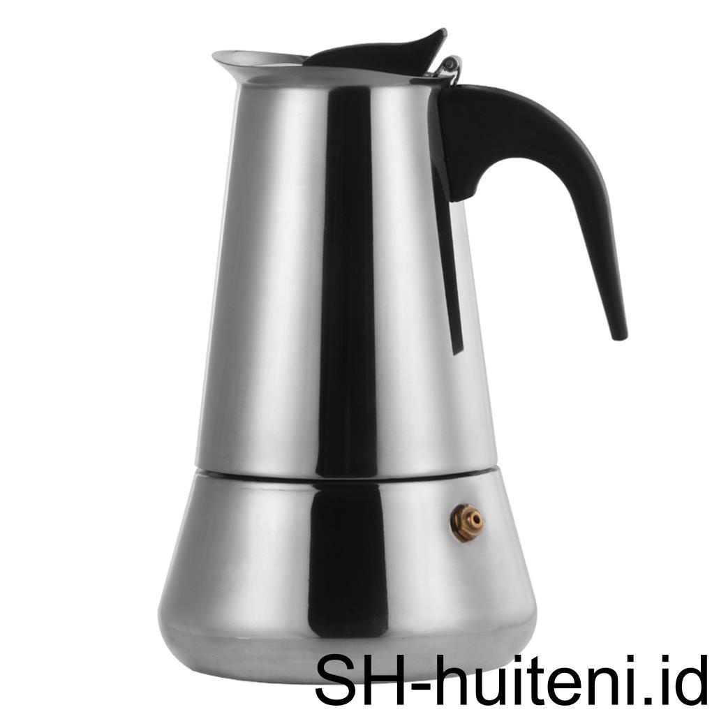 Coffee Maker Filter Pot Percolator Alat Stainless Steel Pengerjaan Halus Hemat Ruang Mesin Penyaringan Permukaan Halus Tanpa Burrs