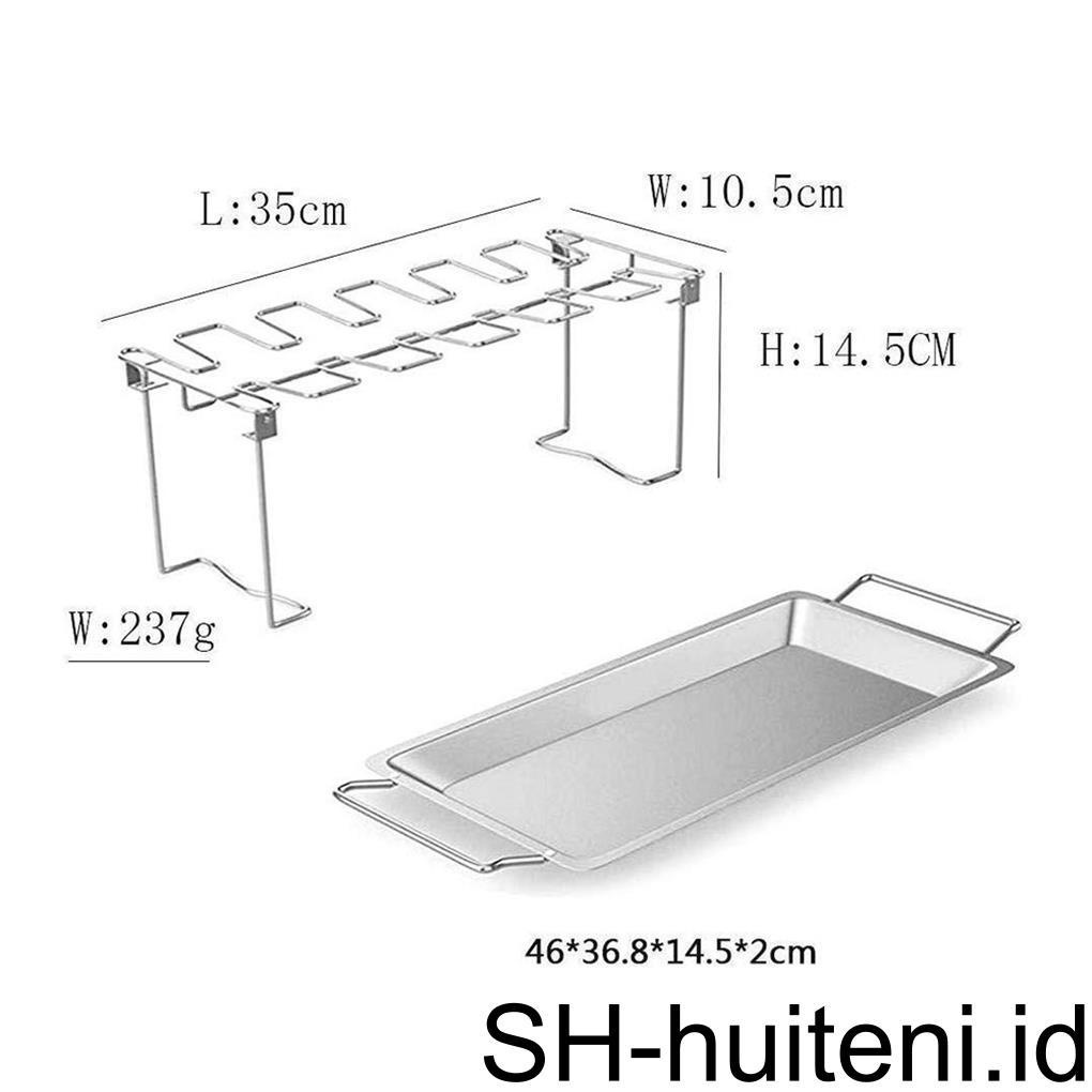 Stand Grill Kaki Ayam Stainless Steel Barbekyu Aksesoris Rak Panggangan Untuk Pesta Ulang Tahun Outdoor Camping Piknik