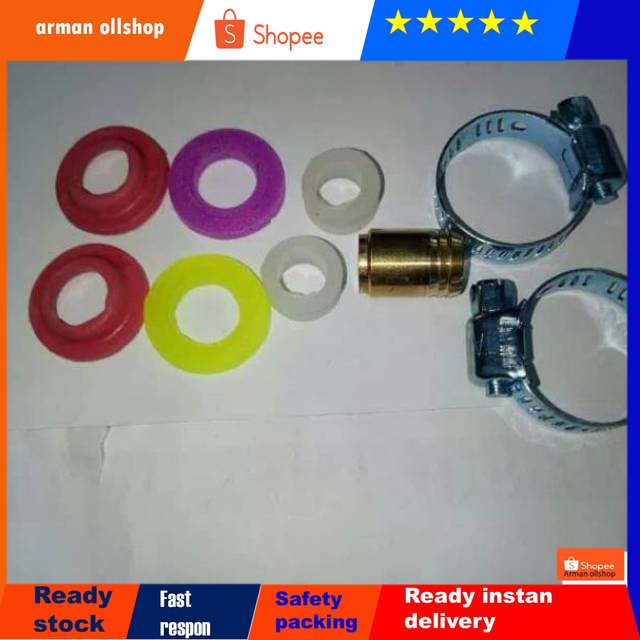 paket Pengaman otomatis selang kompor gas Karet seal regulator dan karet seal tabung gas