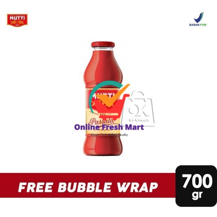 

Mutti Fruit Puree / Mutti Pasatta Tomato Puree ( botol kaca 700 gr ) - Online Fresh Mart Denpasar